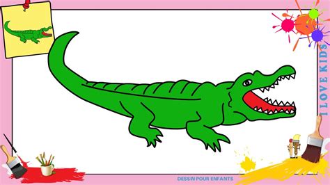 Apprendre les couleurs avec la traversée de crocodiles en eaux