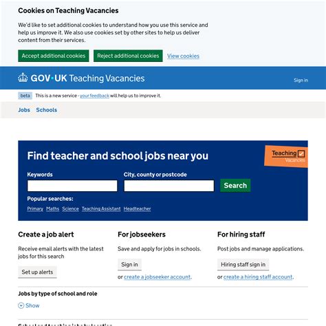 gov teaching vacancies