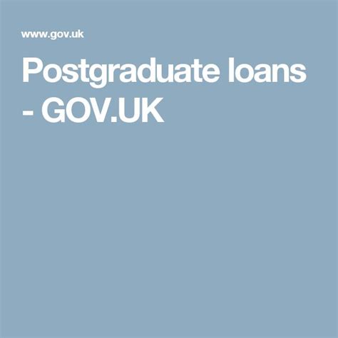 gov.uk funding for postgraduate study