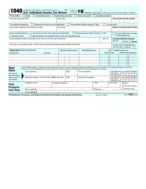 government form irs 1040