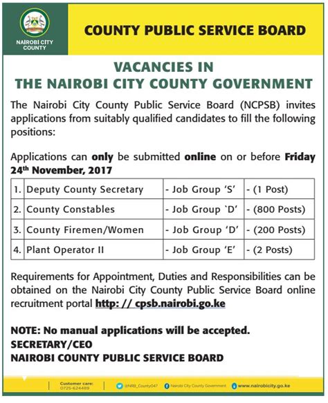 government jobs available in kenya