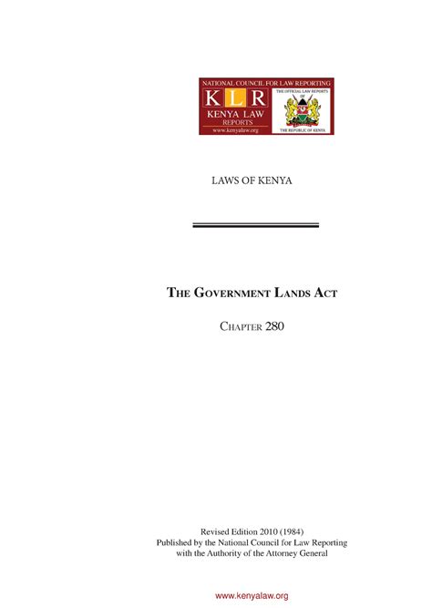 government land act of kenya