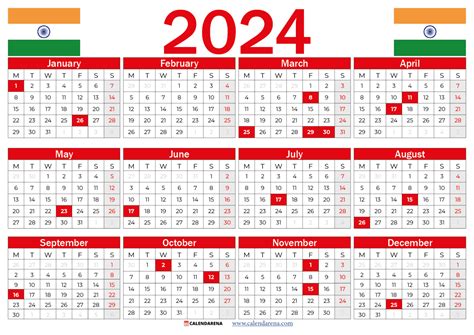 government of india calendar 2024 pdf