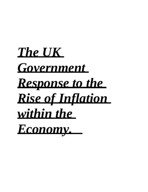 government response to inflation