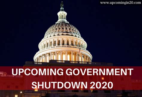 government shutdown 2020 update to