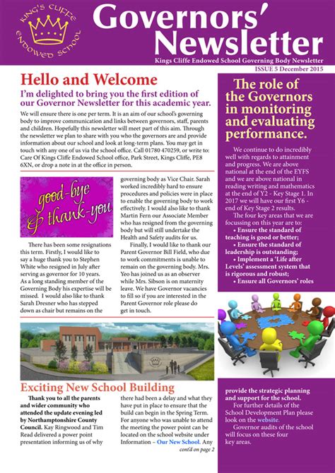 governor newsletter to parents
