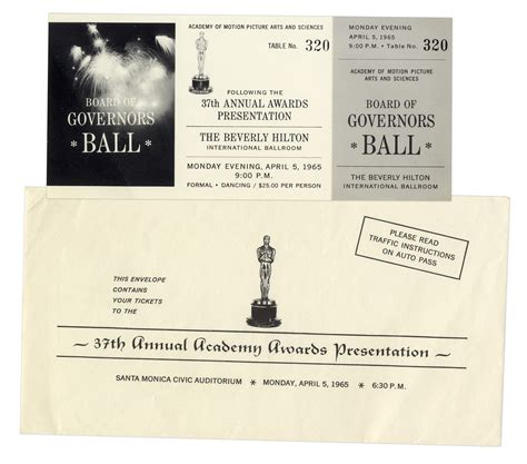 governors awards ceremony tickets