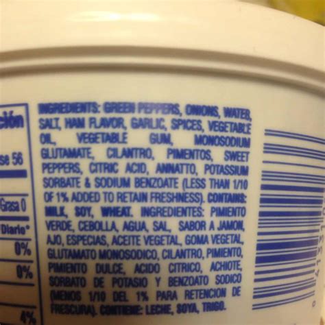 Goya Frozen Sofrito Ingredients