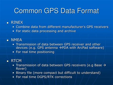 Gps Data File Format