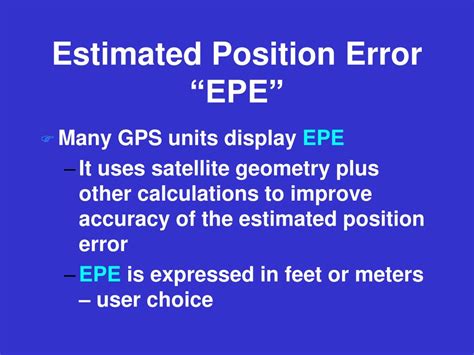 gps estimated position error