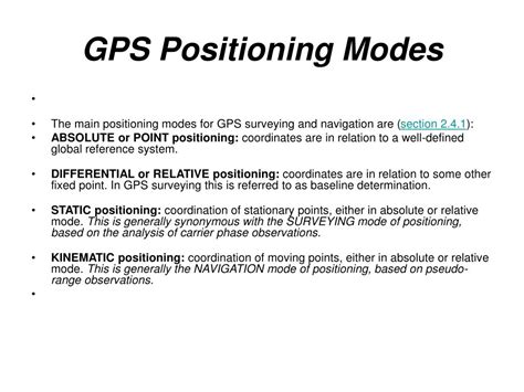 gps positioning methods