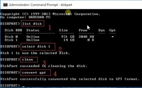 Gpt Partition Command