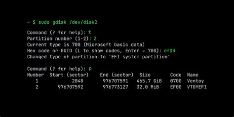 gpt partition type codes