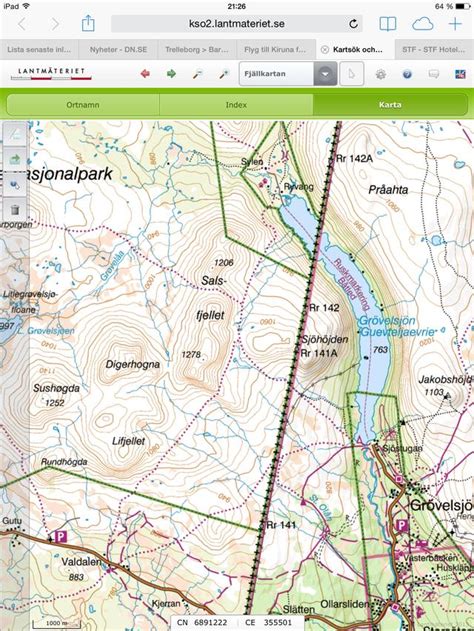 Karta Grövelsjön & Rogen Kartkungen fjällkarta vandringskarta