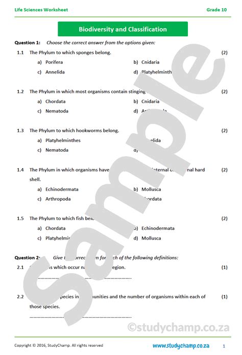 grade 10 life science topics term 2