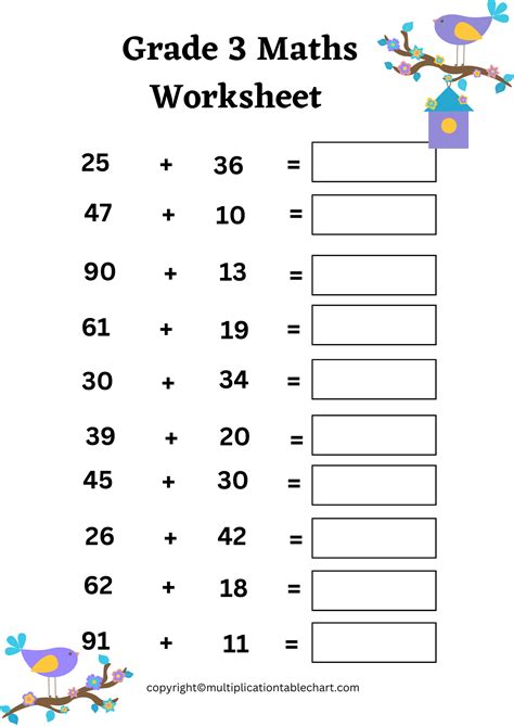 Grade 3 Math Practice Websites Printables