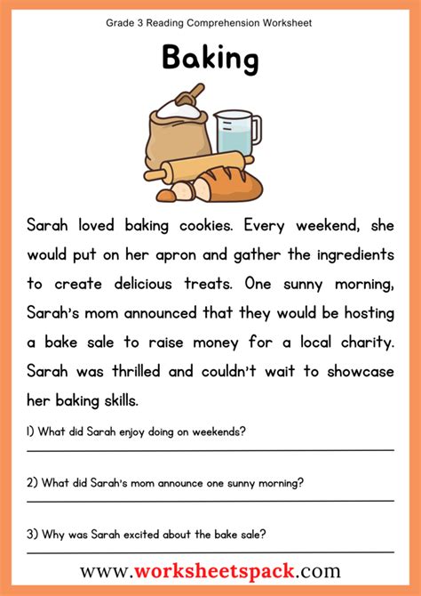 Grade 3 Reading Comprehension Printable