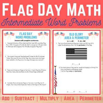 Grade 4 Flag Day Math Worksheet