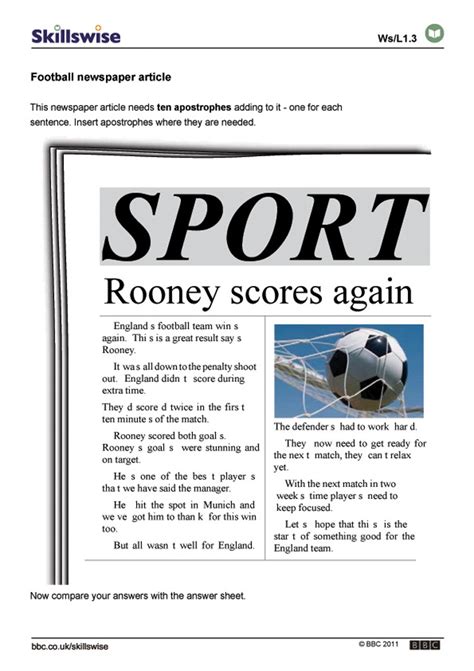grade 4 newspaper article example