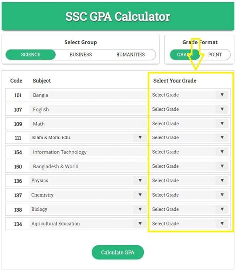 Grade Calculator Ssc