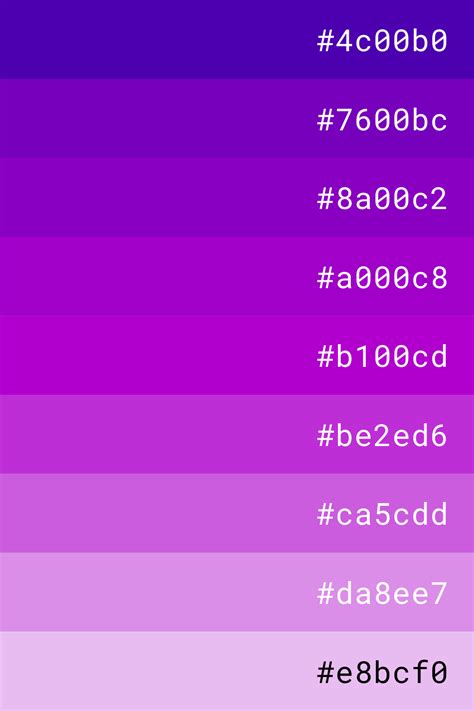 Gradient Purple Color Code