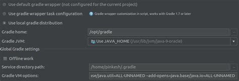 Gradle Java Vm Options
