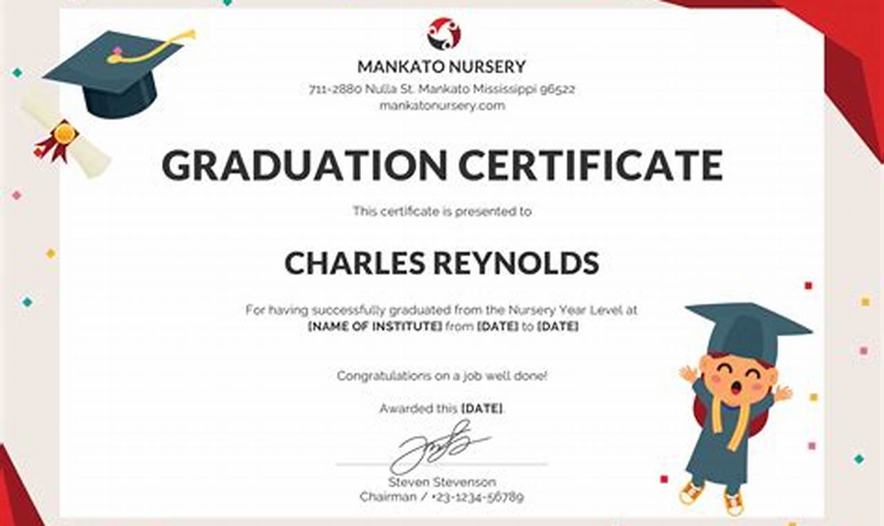Discover the Secrets to Finding the Perfect Graduation Certificate Nursery