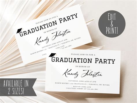graduation announcement inserts