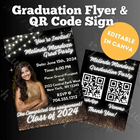 Graduation Invitations With Qr Code