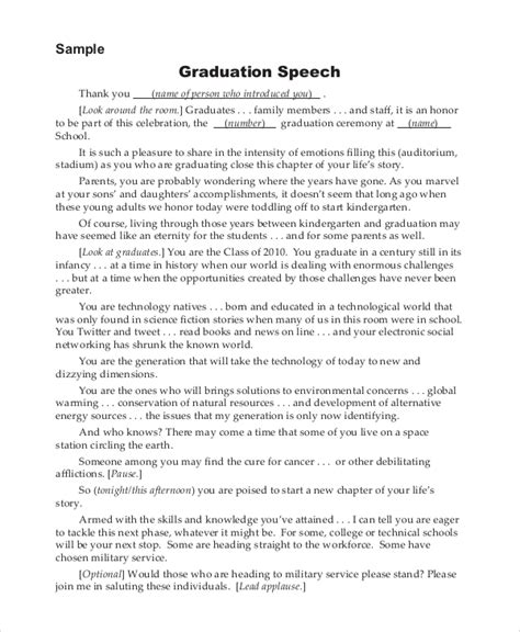 graduation speech introduction examples
