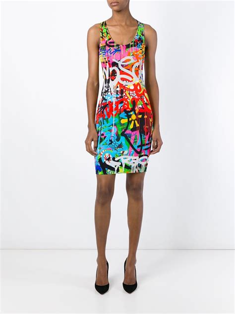 Graffiti Print Halter Neck Dress Just 2