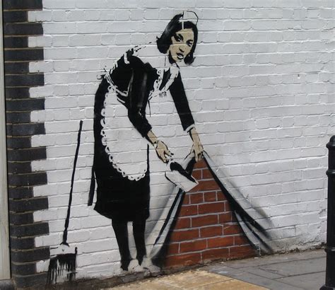 graffiti done by the famous uk artist banksy