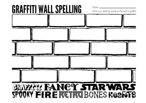Graffiti Wall Printable Template