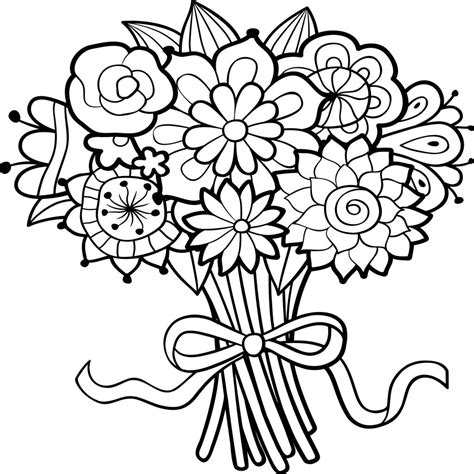 grafika kwiaty kolorowanka