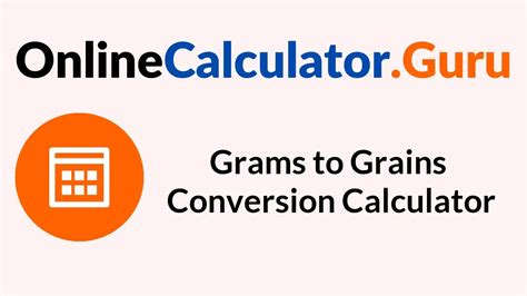 grains to grams chart