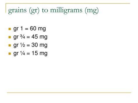 grains to grams formula