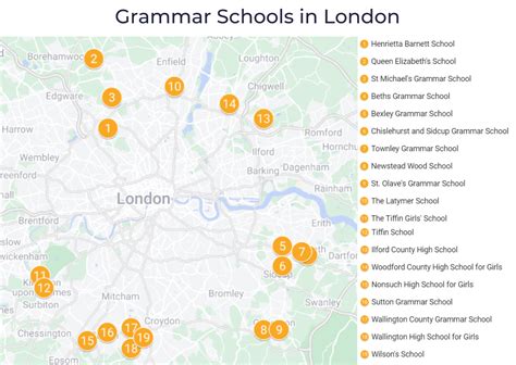 grammar school list in london