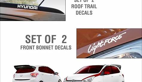 Grand I10 Stickers Buy Tiger Paw Decal Set White Reflective For Hyundai