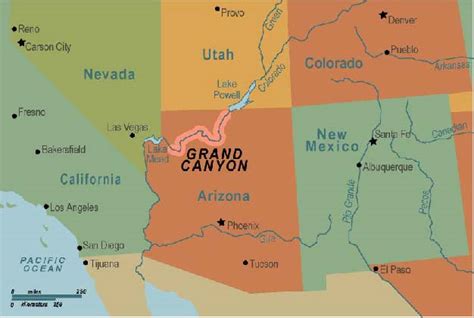 Grand Canyon Region Map Photos, Diagrams & Topos SummitPost