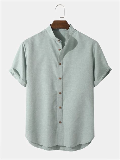 grandad collar button up