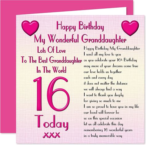 granddaughter sweet 16 birthday wishes