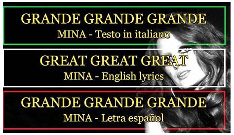 Karaoke Italiano - Grande Grande Grande - Mina ( Testo ) - YouTube