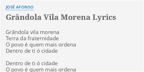 grandola vila morena lyrics
