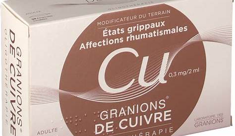 Granion De Cuivre Prix VIDAL GRANIONS DE CUIVRE 0,3 Mg/2 Ml Sol Buv GRANIONS