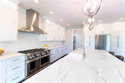 White Kitchen Countertops Project Premium Granite