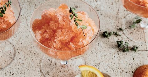 Granité aux agrumes acidulé