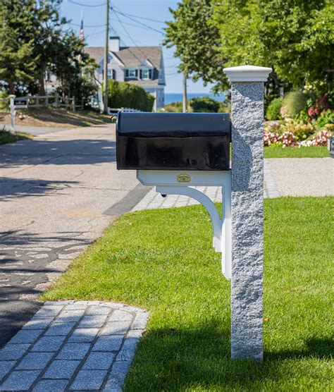 Granite Mailbox Post Cape Cod