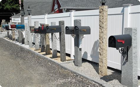Granite Mailbox Post Installation