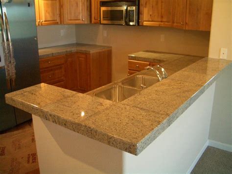 granite tile kitchen counter