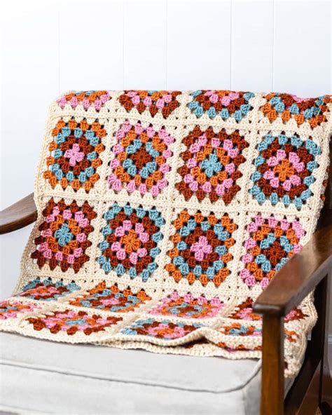 Granny Square Blanket Handmade